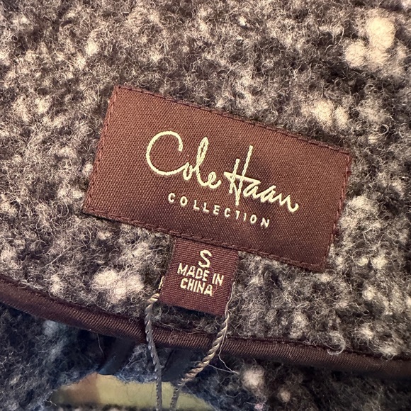 Cole Haan Signature Wool Blend Coat w/Scarf Collar Sz S - Picture 9 of 12